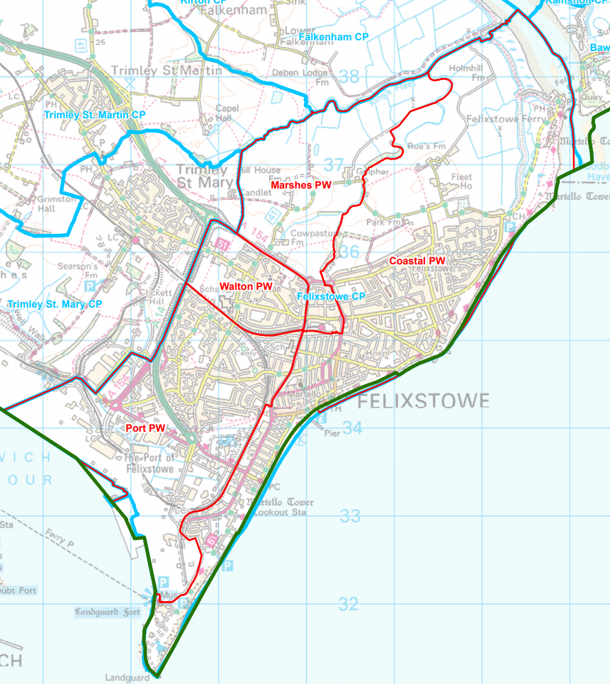 Wards Felixstowe Town Council